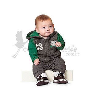 Conjunto Manga Longa Bebê Menino com Capuz Kiko Baby