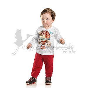 Calça Bebê-Infantil Menino em Moletom Felpado Kaiani