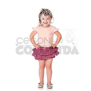 Conjunto Infantil Menina Babadinhos Charmoso Kiko & Kika