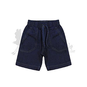 Bermuda Jeans Infantil Menino com Cadarço