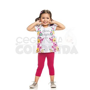 Conjunto Curto Infantil Menina Flowers