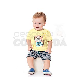 Conjunto Curto Menino com Bermuda em Moletom Kiko Baby