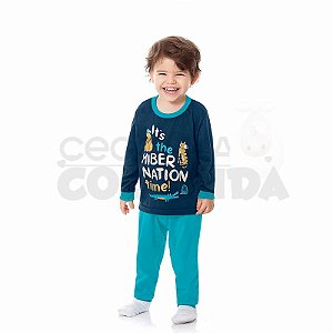 Pijama Manga Longa Infantil Menino Kiko & Kika