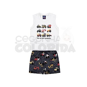 Conjunto Regata Bebê Menino Caminhões Kiko Baby