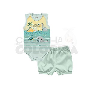 Conjunto Bebê Body Regata com Short Kiko Baby