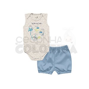 Conjunto Bebê Body Regata com Short Kiko Baby