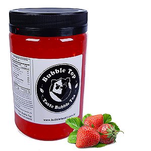 Bubble Tea Pears -Sabor MORANGO pote 1KG - Boba, Pobá , Chá de bolhas saborosas