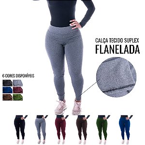 Calça Legging Suplex Flanelada