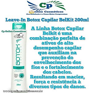 Finalizador Leave-In Botox Capilar 200 ml - Creme de Pentear - Belkit