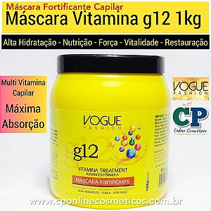 Máscara Vitamina g12 1kg - Vogue Fashion