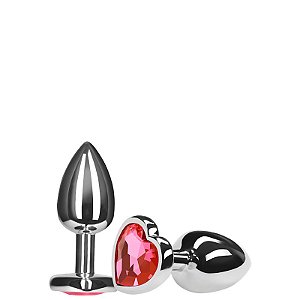 Plug Anal em Alumínio Coração Pequeno