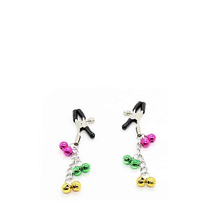 Grampo de Metal para Seios com Sinos