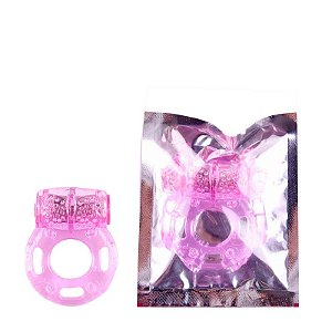 Anel Peniano com Cápsula Vibratória Formato de Borboleta