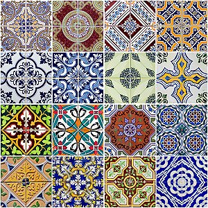 PAPEL DE PAREDE ADESIVO - AZULEJO CLÁSSICO - 0,48X3,00