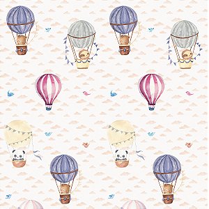 PAPEL DE PAREDE ADESIVO - INFANTIL BALÃO  - 0,48X3,00