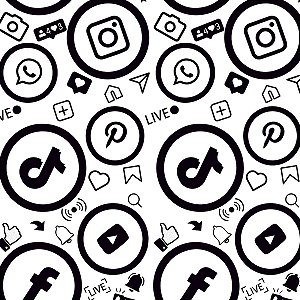 PAPEL DE PAREDE ADESIVO - CASUAL REDE SOCIAL  - 0,48X3,00