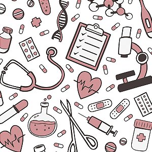 PAPEL DE PAREDE ADESIVO - CASUAL HOSPITAL ROSA - 0,48X3,00