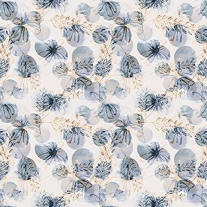 PAPEL DE PAREDE ADESIVO - FOLHAS LILÁS - 0,48X3,00