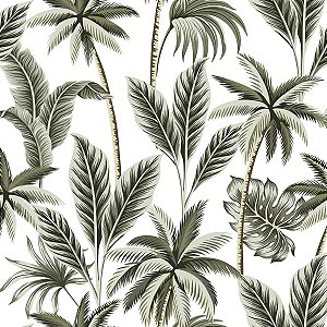 PAPEL DE PAREDE ADESIVO - PALMERA - 0,48X3,00