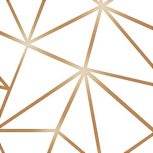 PAPEL DE PAREDE ADESIVO - GEOMÉTRICO - BRANCO/ LARANJA - 0,48X3,00