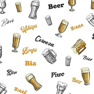 PAPEL DE PAREDE ADESIVO - GOURMET - CERVEZA COLOR -  0,48X3,00