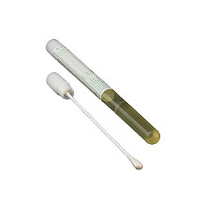 Swab Estéril Ponta Rayon C/ Meio Stuart 10 unids Absorve Cral
