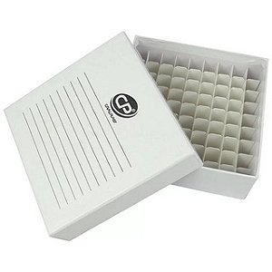 Caixa Fibra De Papelão Para 81 Microtubos 1,5 Ml A 2 Ml