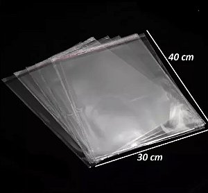 Saco Adesivado Saquinho Embalagem Transparente 30x40 C/200un