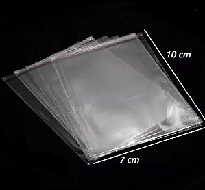 Saco Com Adesivo Saquinho Embalagem Transparente 7x10 400un