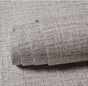 Papel Adesivo de Parede 10 METROS x 45CM 3D Modelo Linho Cinza