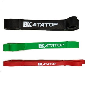 Kit Faixas Super Band 3 Intensidades Crossfit Funcional Musculação