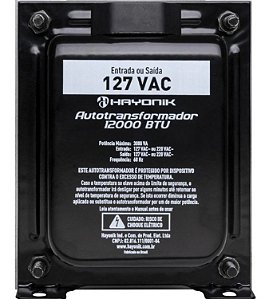 Autotrafo para ar condicionado 12000 BTU Universal HAYONIK