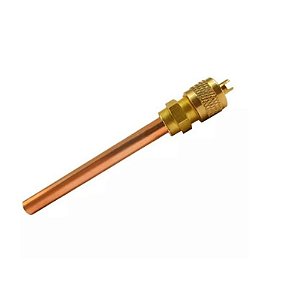 VALVULA SCHRADER 1/4 X 1/4 SOLDA 10CM