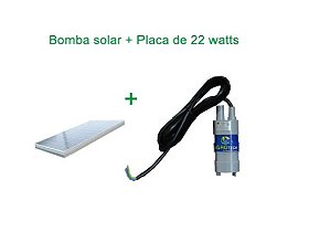 Bomba Solar 12 V 15 W Mais O Painel Placa Solar (22 Watt)