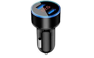 Carregador de celular automotivo 2 Porta Display Lcd 12-24v