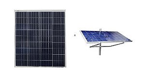 Kit Painel Solar + Suporte Para Painel Solar 60w