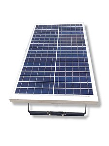 Kit Suporte Poste + Painel Placa Solar Fotovoltaico 30 W