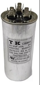 CAPACITOR DUPLO 40+4UF 440V