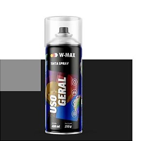 TINTA SPRAY USO GERAL PRETO BRILHANTE 400ML W-MAX