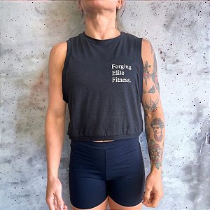 Cropped malha Elite Preto
