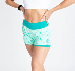 Shorts Duplo Run Menta