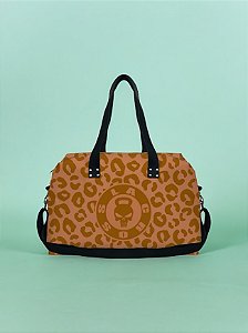 Mala  estampada Leopard Cobre