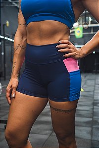 Shorts Pocket Color Block Marinho
