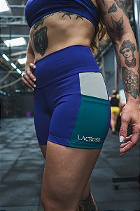 Shorts Pocket Color Block Roxo