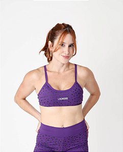 Top Alcinha Dots Purple