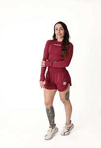 Cropped Dedinho manga longa Red Violet