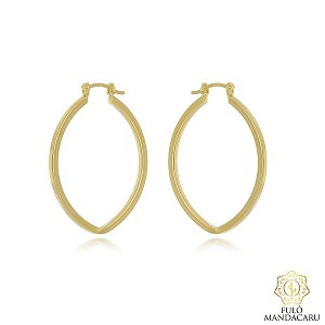 Argola oval click lisa média