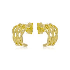 Par de brincos vazados pequeno