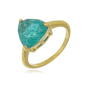 Anel Solitário Gota Zircônia Paraíba