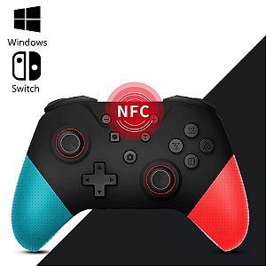 Controle Nintendo Switch Bluetooth Azul e Vermelho